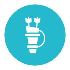 Quiver icon vector image. Can be used for Archery.
