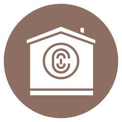 Biometric Home icon vector image. Can be used for Biometrics.