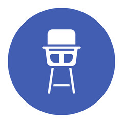 Baby Chair icon vector image. Can be used for Baby Shower.