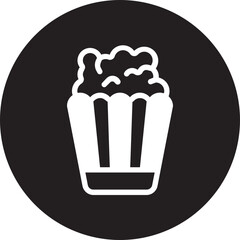 popcorn glyph icon