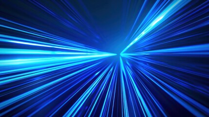 Fototapeta premium blue abstract background, technology light speed concept
