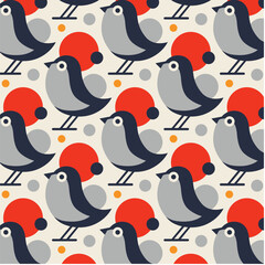 Abstract Bird Seamless Pattern Wallpaper and Textures