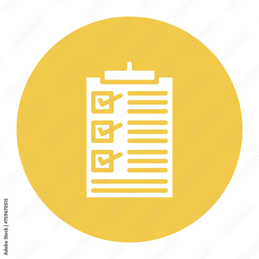 Canvas Prints Checklist icon vector image. Can be used for Adventure.