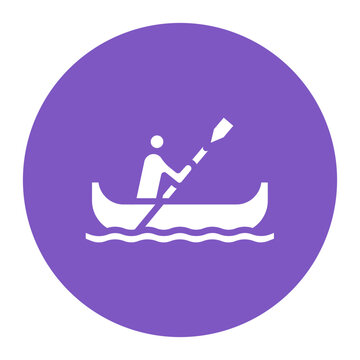 Kayaking icon vector image. Can be used for Adventure.