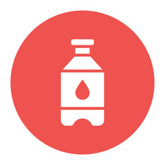 Water Bottle icon vector image. Can be used for Trekking.
