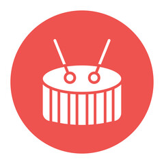Drum icon vector image. Can be used for Carnival.