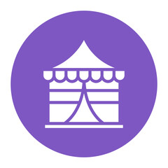 Tent icon vector image. Can be used for Homeless.