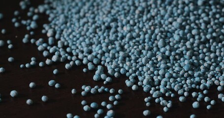 Closeup shot of chemical Fertilizer, Two shot.

