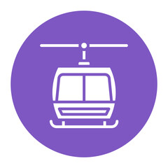 Ski Lift icon vector image. Can be used for Ski Resort.