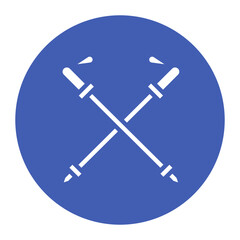 Ski Poles icon vector image. Can be used for Ski Resort.