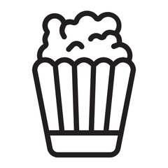 popcorn line icon