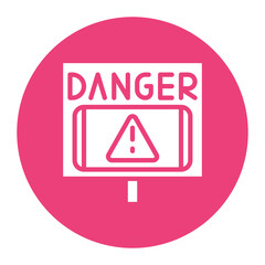 Danger Zone icon vector image. Can be used for Shooting.