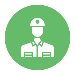 Soldier icon vector image. Can be used for Shooting.