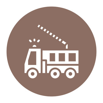 Fire Truck icon vector image. Can be used for Public Services.