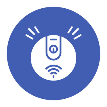 Robotic Vacuum Cleaner icon vector image. Can be used for Cyberpunk.
