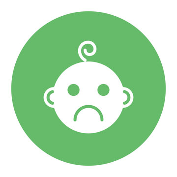 recommend clip art: Angry Baby icon vector image. Can be used for Maternity.