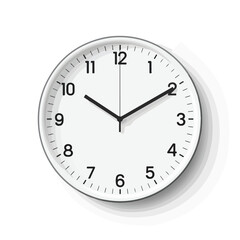 Clock face mockup. Hour minute and second hands wit