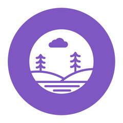 Tundra icon vector image. Can be used for Geography.