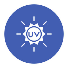 UV icon vector image. Can be used for Dermatology.