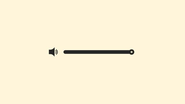 Increasing Volume Animation. Sound Increasing Animated Video. 4K Video