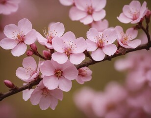 Naklejka premium sprig of cherry blossoms