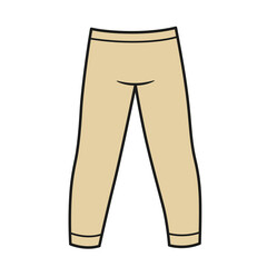 Tight leggings color variation for coloring page on a white background
