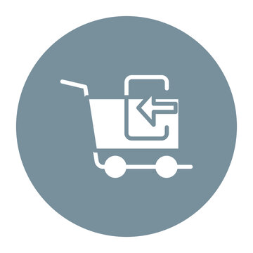 Cart Returned icon vector image. Can be used for Ecommerce Store.