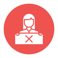 Protester Female icon vector image. Can be used for Protesting and Civil Disobedience.