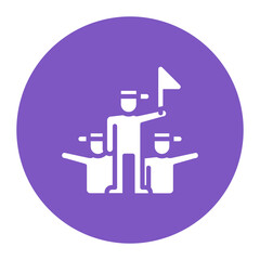 Rally icon vector image. Can be used for Protesting and Civil Disobedience.