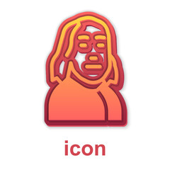 Gold Benjamin Franklin icon isolated on white background. Vector