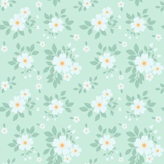 seamless pattern with daisies