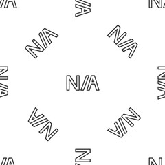 Obraz premium Grey line Not applicable icon isolated seamless pattern on white background. Vector Illustration