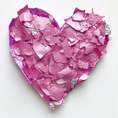 pink foil heart.