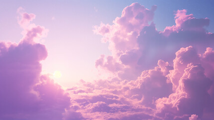 real shot of light pink - purple sky - obrazy, fototapety, plakaty