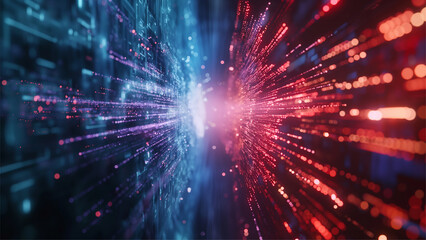 Fototapeta premium abstract technology background of high speed global data transfercomputing cyber attack