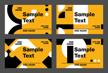 Fototapeta premium Business cards set in bold minimalism, seamless