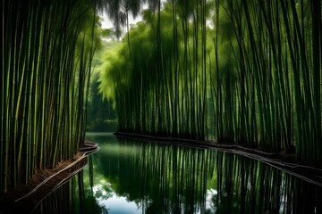 bamboo forest reflection