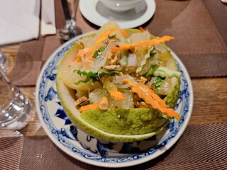 Traditional Vietnamese dish, fruit pomelo salad