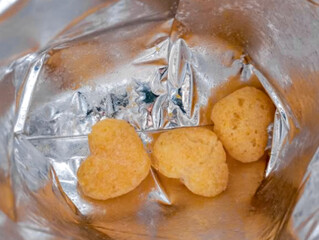 freshly opened snacks from packaged and ready to eat,selective focus