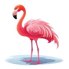 Cute cartoon flamingo. Vector illustration