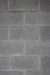 Concrete block wall.