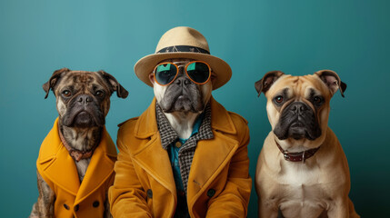 A group of serious animals cause chaos as influencers in a colorful digital image.