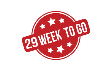 29 week to go word concept vector illustration