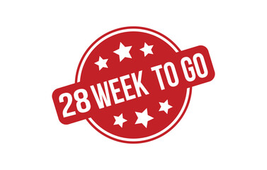 28 week to go word concept vector illustration