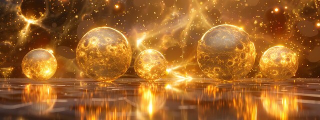 Obraz premium Astral Orbs: Celestial Bodies in Harmony