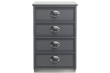 Gray Filing Cabinet isolated on transparent background,