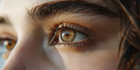 female eyes close-up macro makeup Generative AI