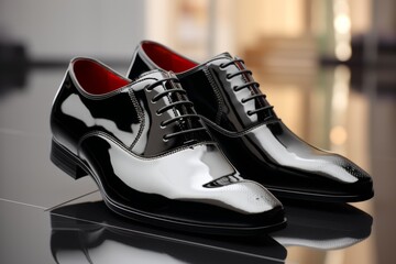 patent leather gentleman's shoes Generative AI