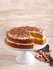 Homemade carrot sandwich cake,
