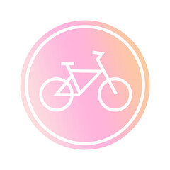 icon highlights gentle gradient with bicycle